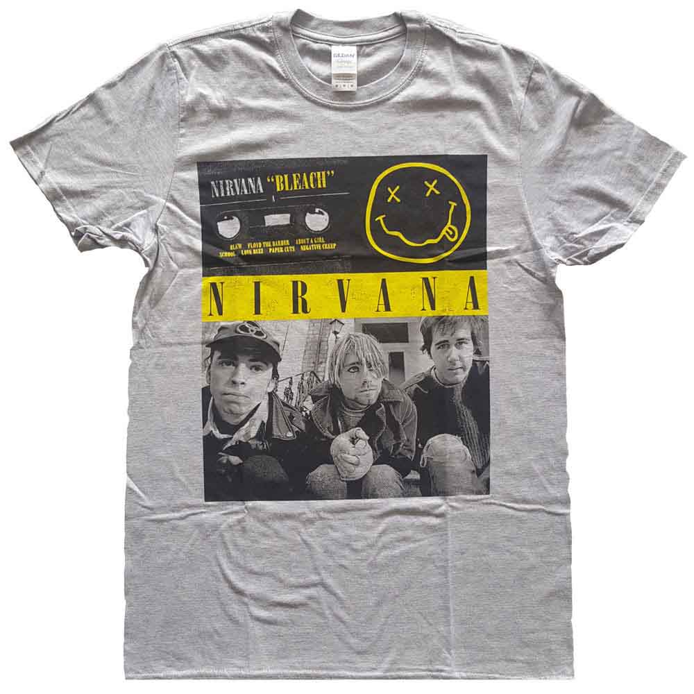 Nirvana Bleach Cassettes [T-Shirt] Grey