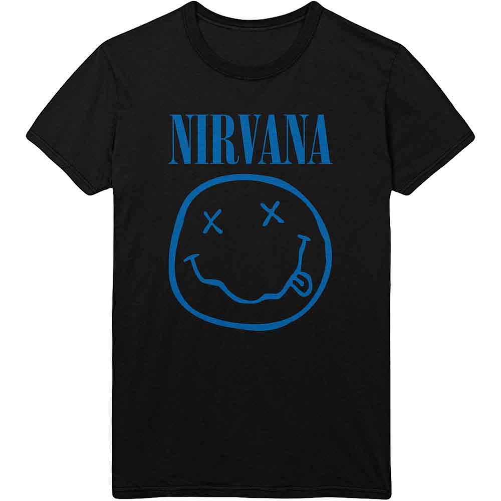 Nirvana Blue Happy Face [T-Shirt] - Rock Band Apparel