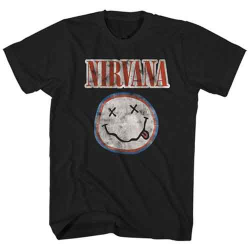 Nirvana Distressed Logo [T-Shirt] Black