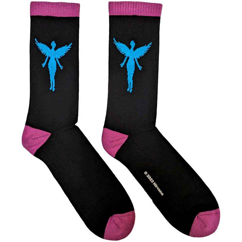 Nirvana In Utero Blue Angel [Socks] - Rock Band Apparel