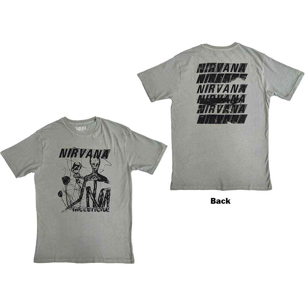 Nirvana Incesticide Stacked Logo [T-Shirt] - Rock Band Apparel