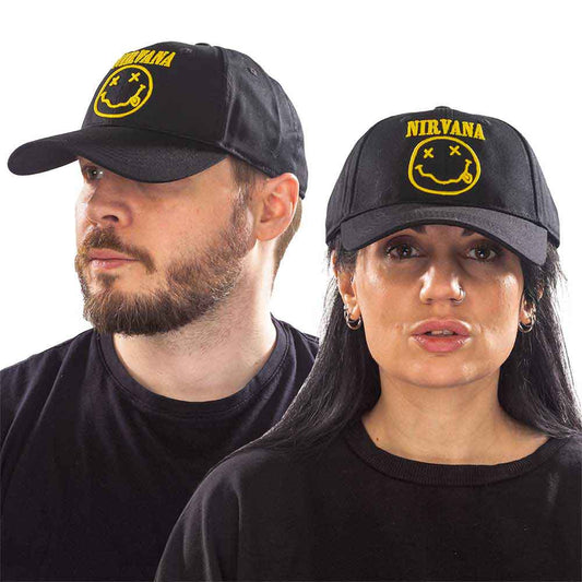 Nirvana Logo & Happy Face [Hat] - Rock Band Apparel