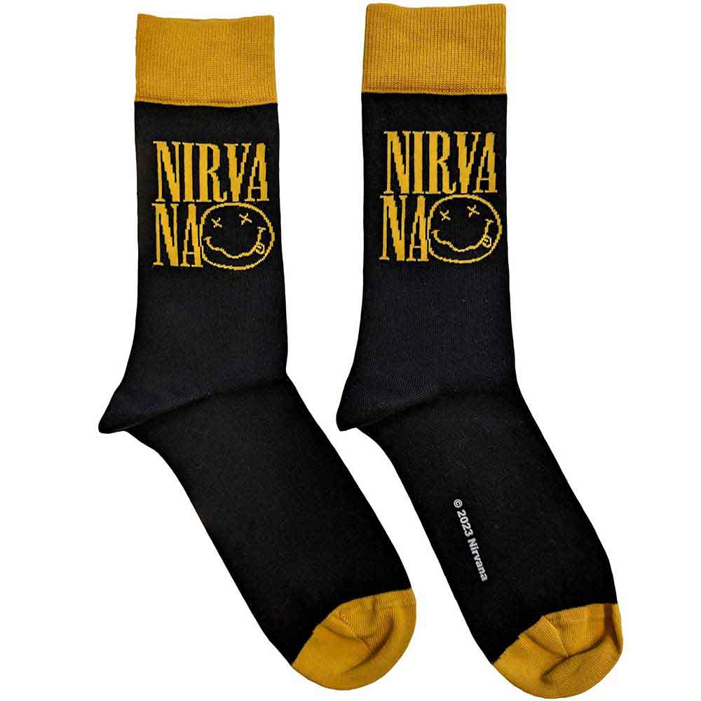 Nirvana Logo Stacked [Socks] - Rock Band Apparel