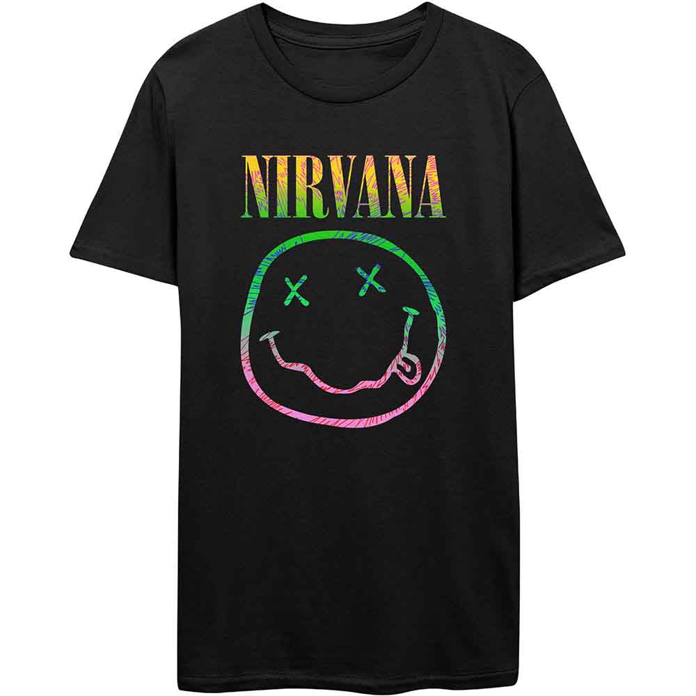 Nirvana Sorbet Ray Happy Face [T-Shirt] - Rock Band Apparel