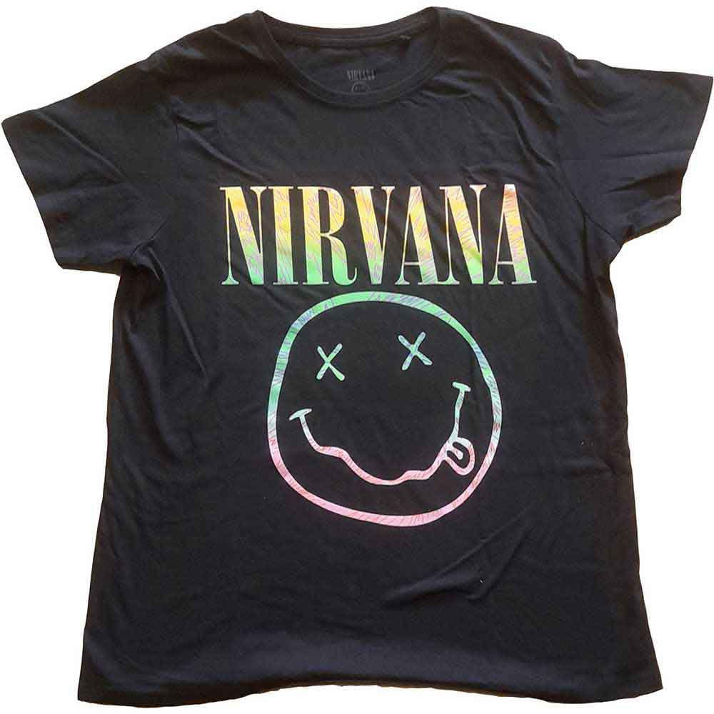 Nirvana Sorbet Ray Happy Face [T-Shirt] - Rock Band Apparel