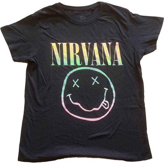 Nirvana Sorbet Ray Happy Face [T-Shirt] - Rock Band Apparel