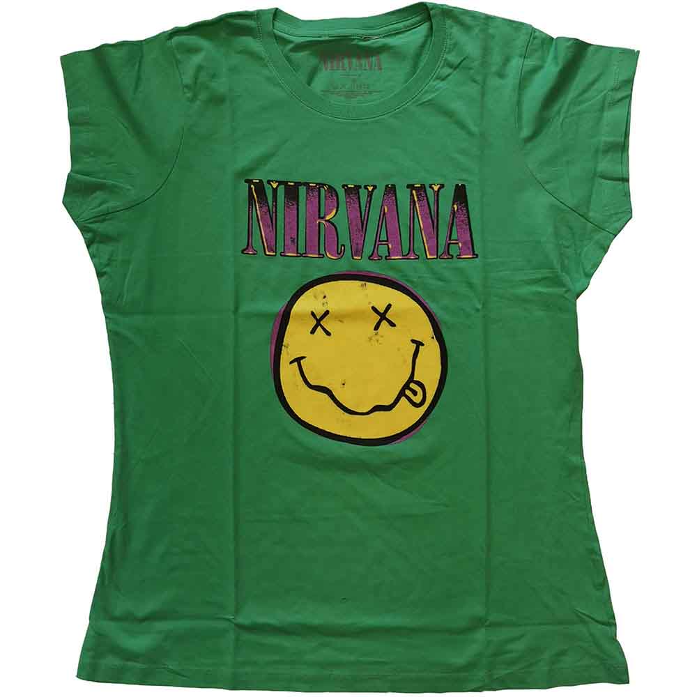 Nirvana Xerox Happy Face Pink [T-Shirt] - Rock Band Apparel