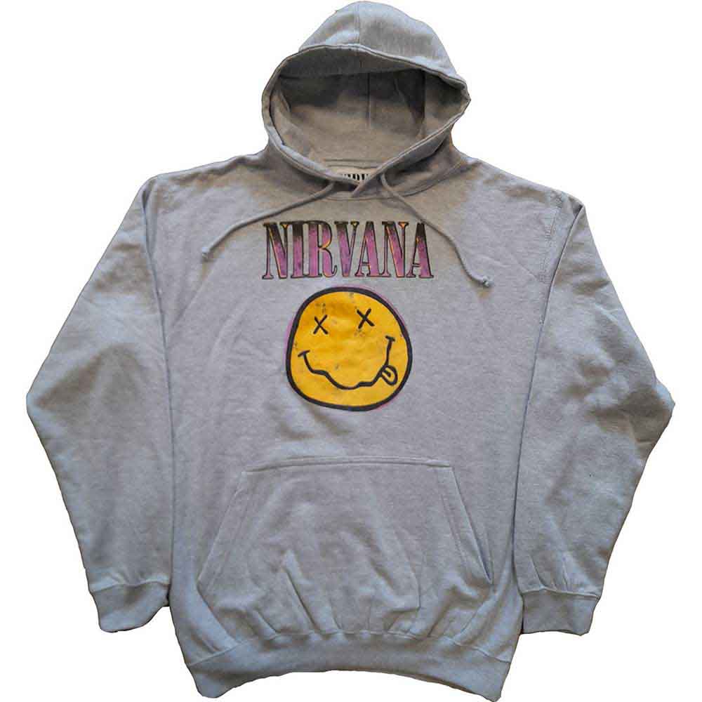 Nirvana Xerox Happy Face Pink [Sweatshirt] Grey