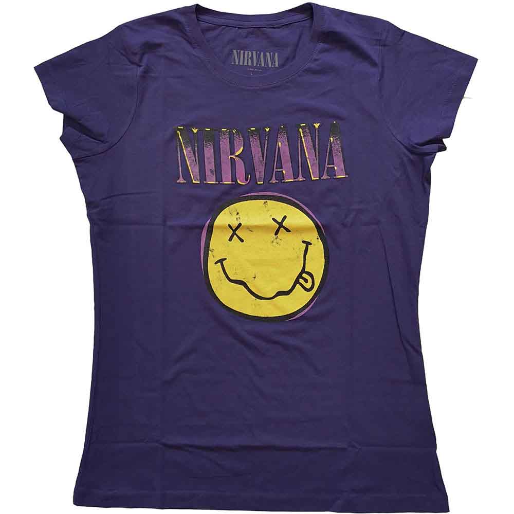 Nirvana Xerox Happy Face Pink [T-Shirt] - Rock Band Apparel