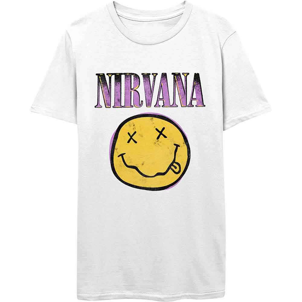 Nirvana Xerox Happy Face Pink [T-Shirt] - Rock Band Apparel