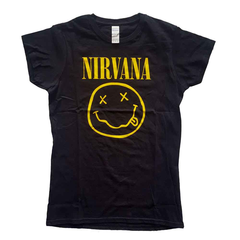 Nirvana Yellow Happy Face [T-Shirt] Black