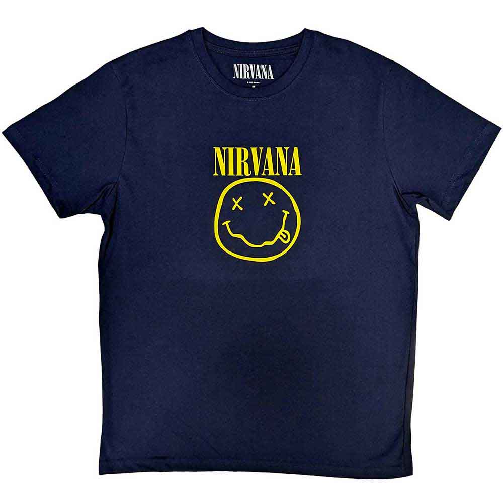 Nirvana Yellow Happy Face [T-Shirt] Blue