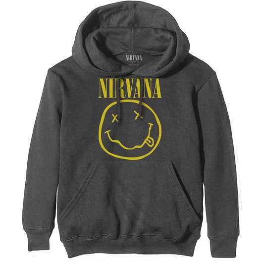 Nirvana Yellow Happy Face [Sweatshirt] Grey