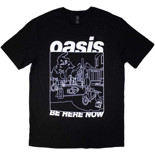 Oasis Be Here Now Line Drawing [T-Shirt] Black
