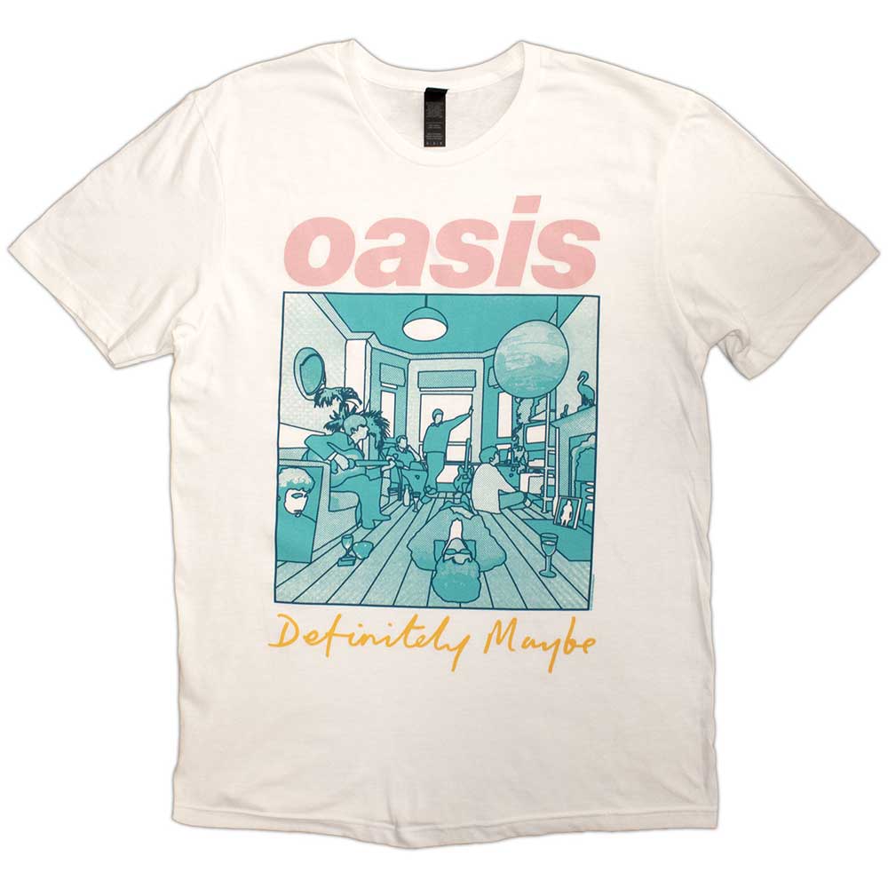 Oasis Definitely Maybe Illustration Colour [T-Shirt] - Rock Band Apparel