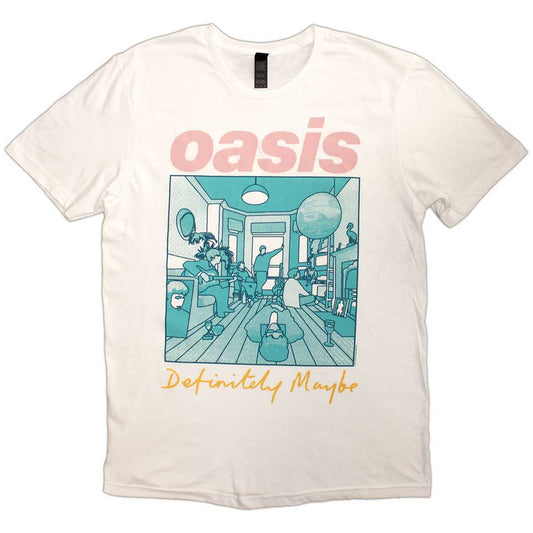 Oasis Definitely Maybe Illustration Colour [T-Shirt] - Rock Band Apparel