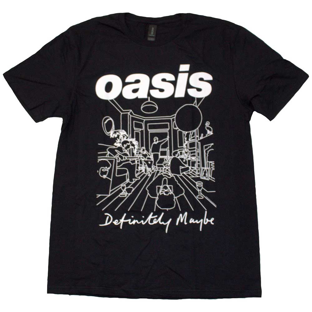 Oasis Definitely Maybe Line Drawing [T-Shirt] Black