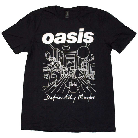 Oasis Definitely Maybe Line Drawing [T-Shirt] Black