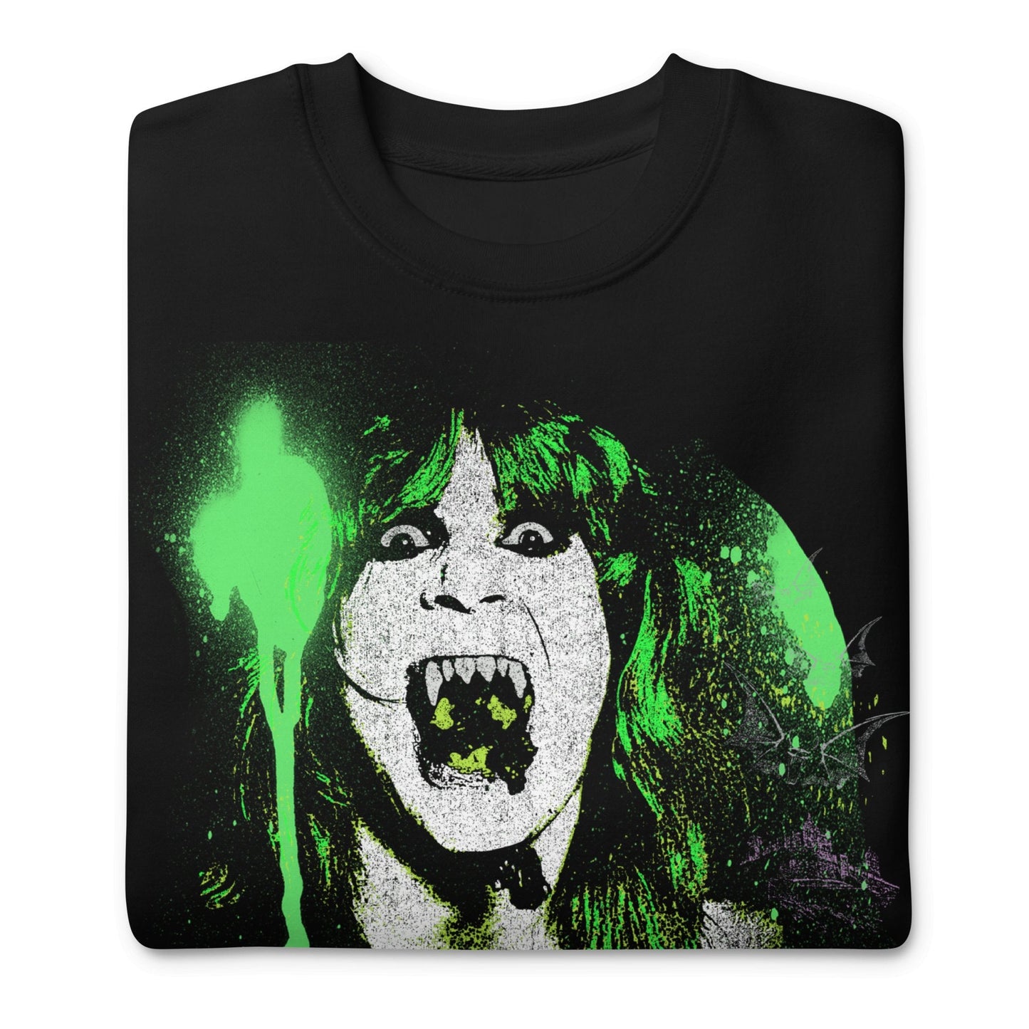 Ozzy Osbourne - Green Screaming Jumbo Print Sweatshirt