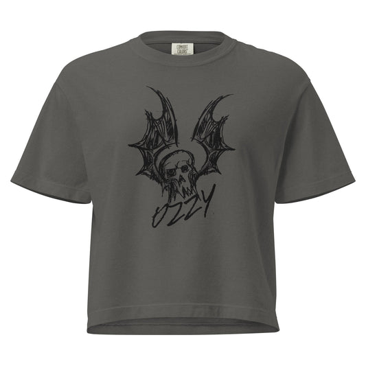 Ozzy Osbourne - Hand Sketched Mineral Wash Womens Crop Top
