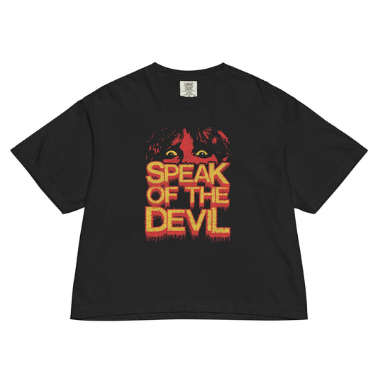 Ozzy Osbourne - Speak of the Devil Vintage Mineral Wash Womens Crop Top