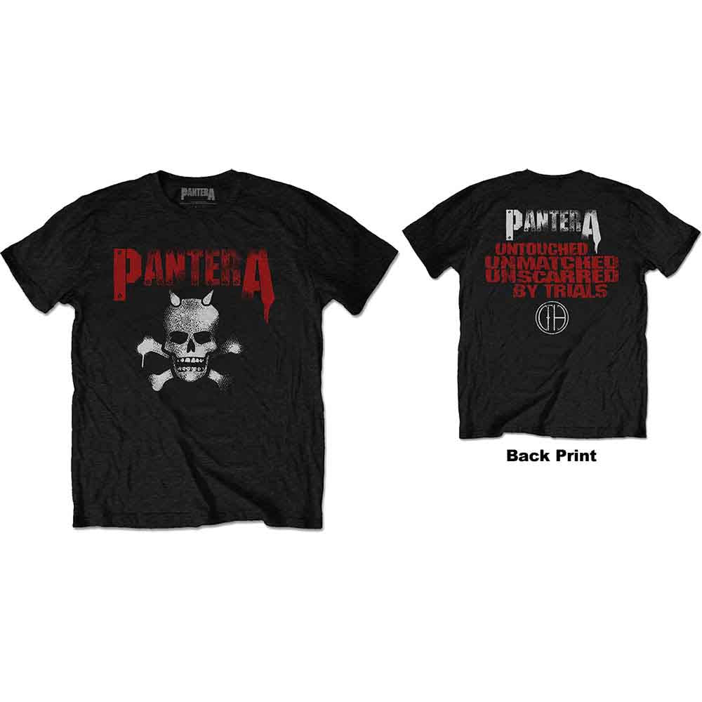 Pantera Horned Skull Stencil [T-Shirt] - Rock Band Apparel
