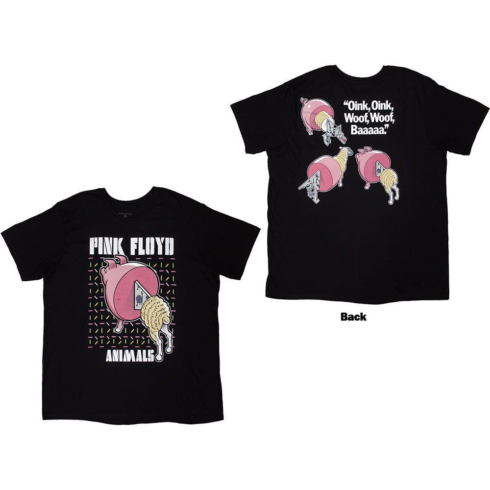 Pink Floyd Animals Cartoons [T-Shirt] Black