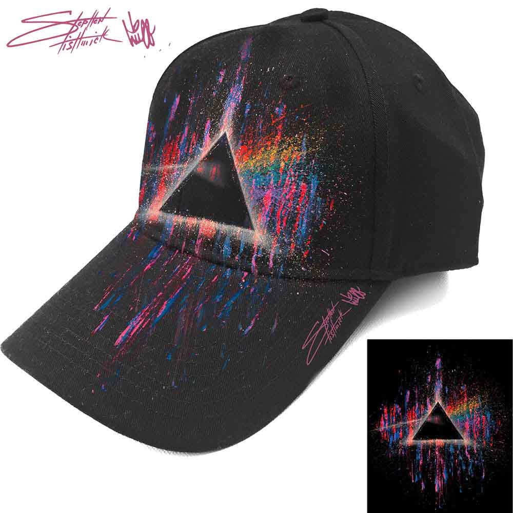 Pink Floyd Dark Side of the Moon Pink Splatter [Hat] - Rock Band Apparel