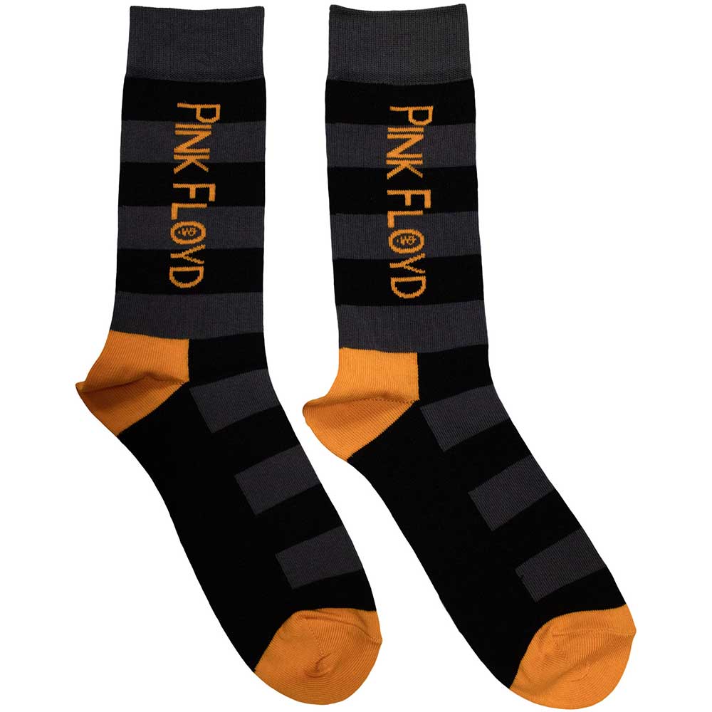 Pink Floyd Orange Logo [Socks] - Rock Band Apparel