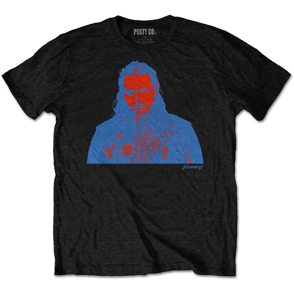 Post Malone Red & Blue Photo [T-Shirt] - Rock Band Apparel
