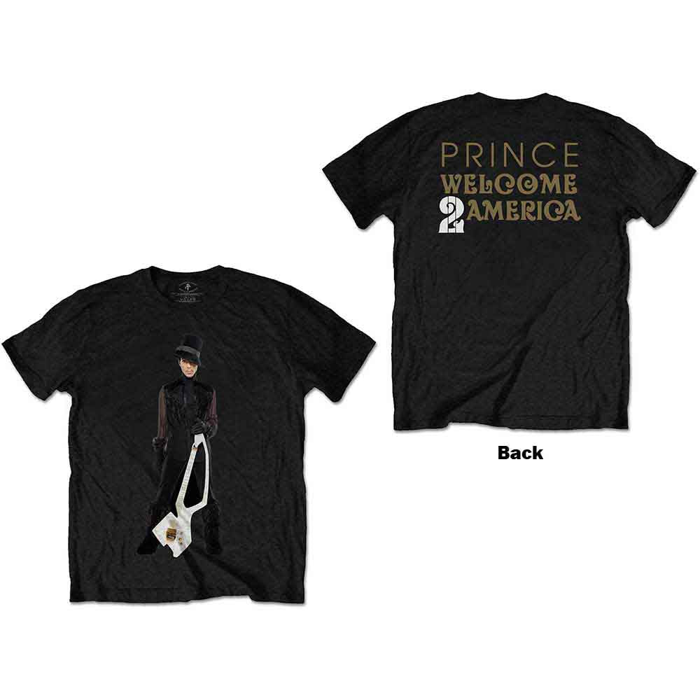 Prince W2A White Guitar [T-Shirt] - Rock Band Apparel