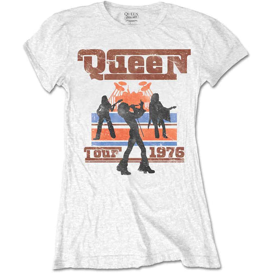 Queen 1976 Tour Silhouettes [T-Shirt] White