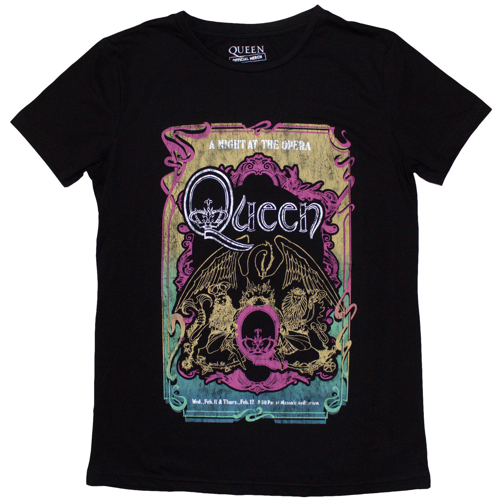 Queen A Night At The Opera Tour '76 [T-Shirt] Black