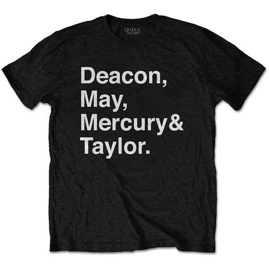 Queen Helvetica Band [T-Shirt] - Rock Band Apparel