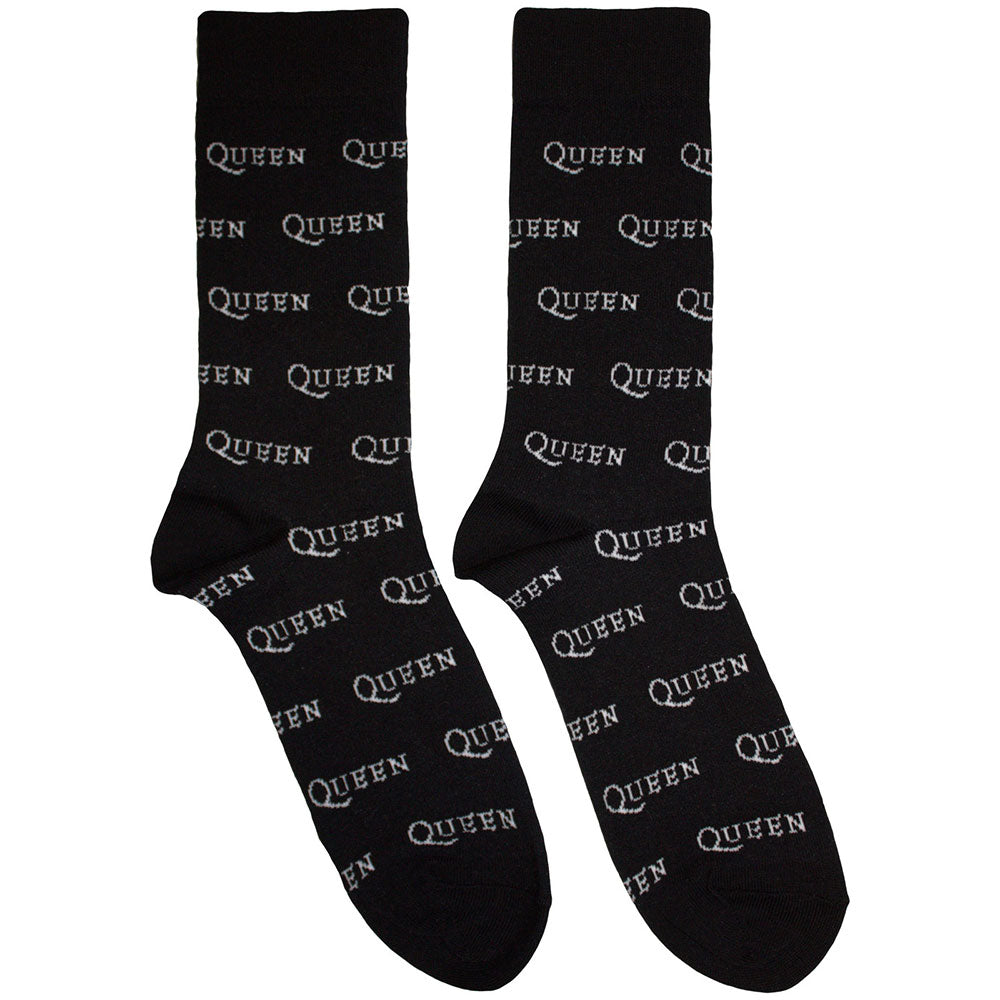 Queen Logo Repeat Mono [] Black