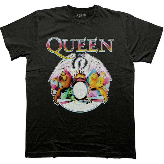 Queen Multi Colour Crest [T-Shirt] Black