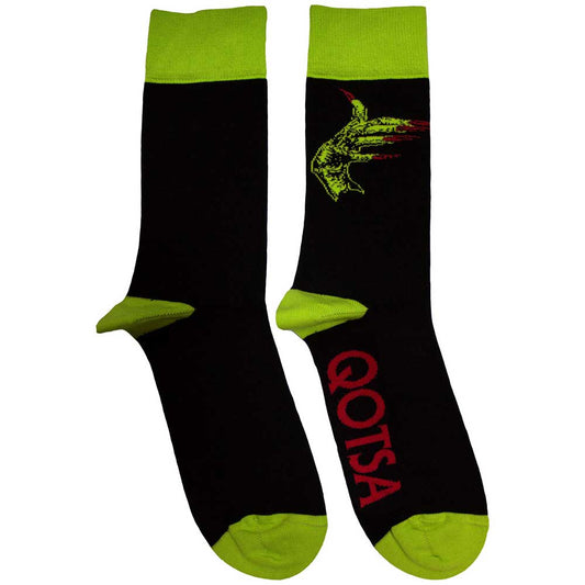 Queens Of The Stone Age Green Hands [Socks] Black