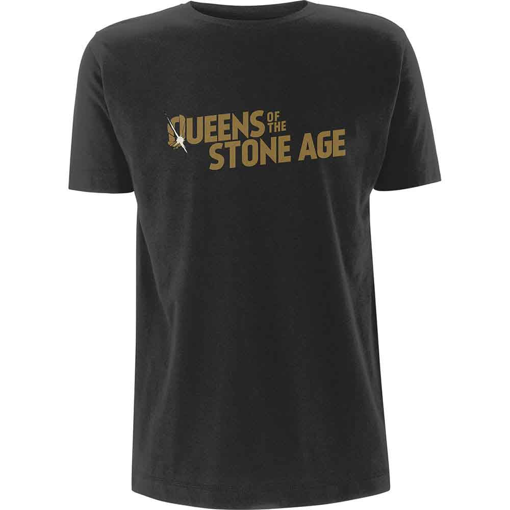 Queens Of The Stone Age Metallic Text Logo [T-Shirt] - Rock Band Apparel