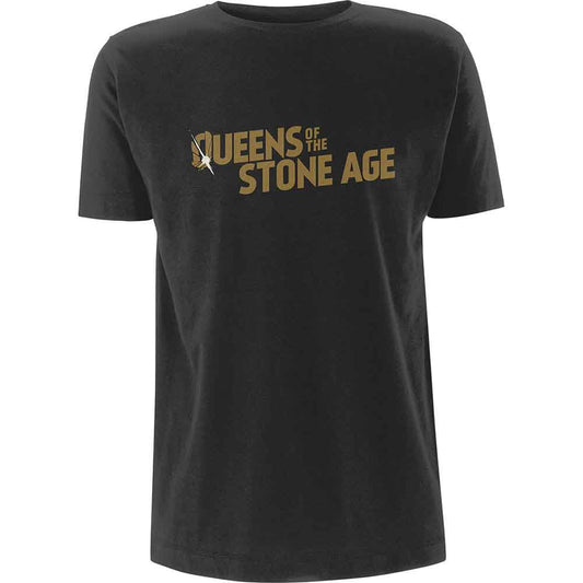 Queens Of The Stone Age Metallic Text Logo [T-Shirt] - Rock Band Apparel
