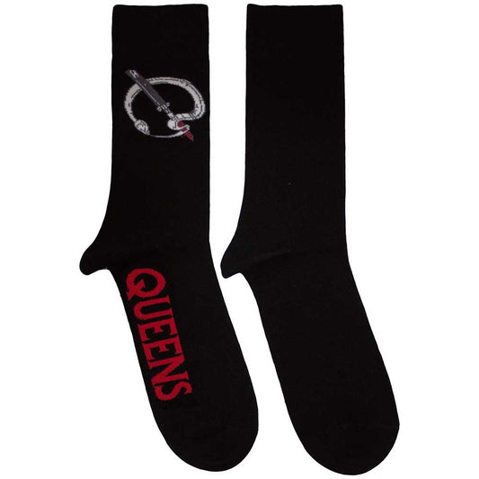 Queens Of The Stone Age Q Emblem [Socks] Black