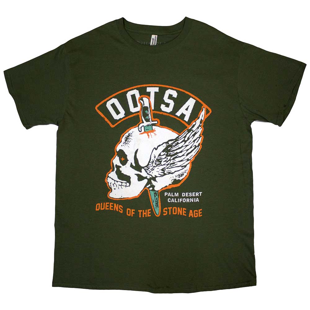 Queens Of The Stone Age Winged Skull [T-Shirt] Green