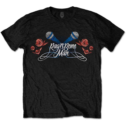 Rag'n'Bone Man Mics & Roses [T-Shirt] - Rock Band Apparel