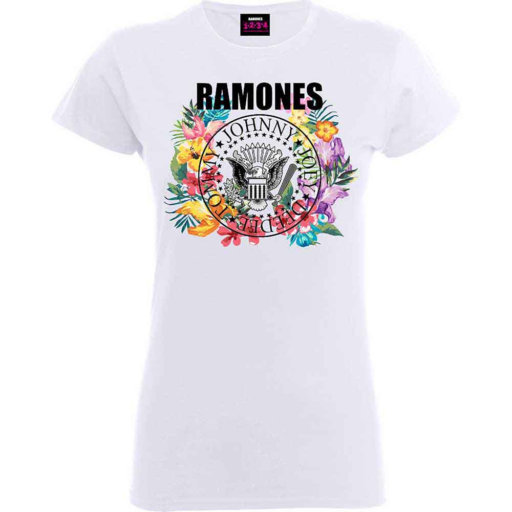 Ramones Circle Flowers [T-Shirt] White