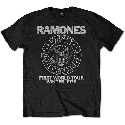 Ramones First World Tour 1978 [T-Shirt] - Rock Band Apparel