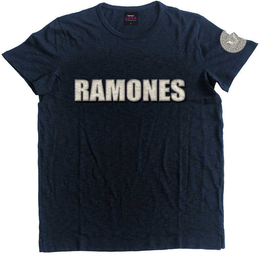 Ramones Logo & Presidential Seal [T-Shirt] Blue