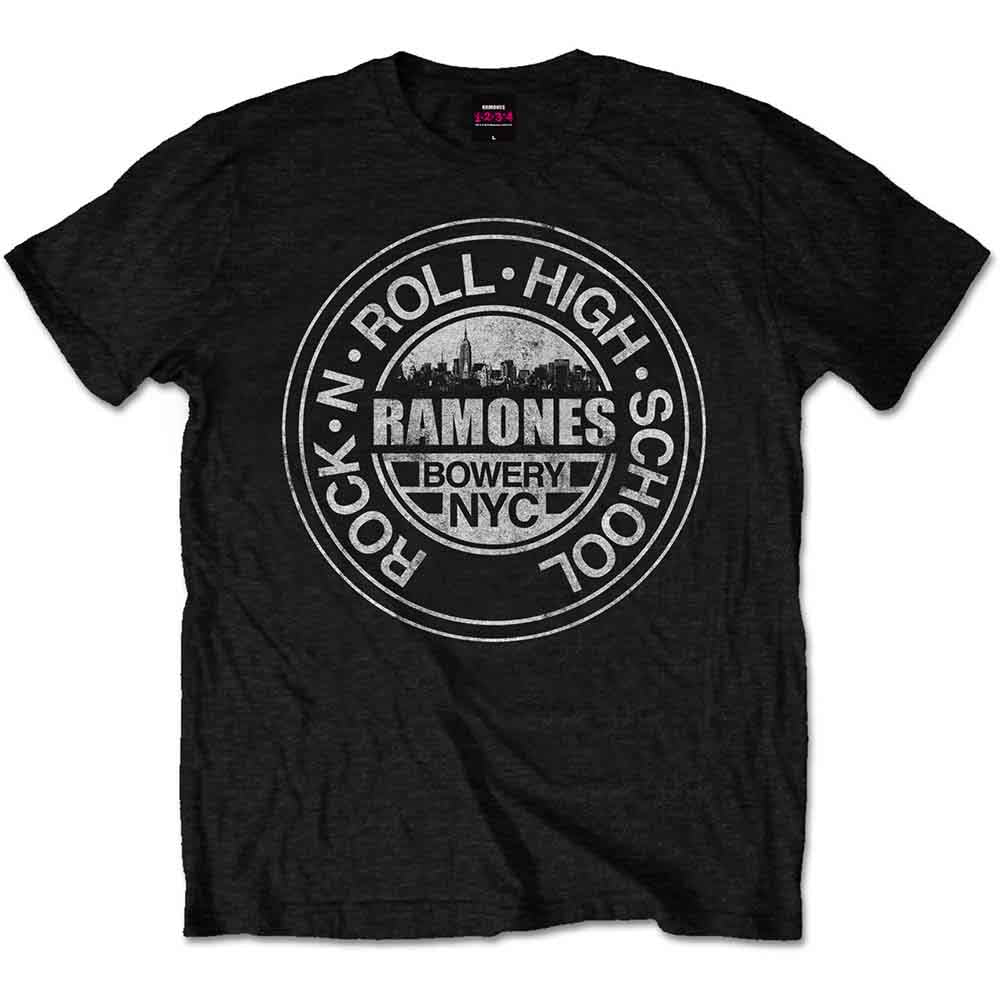Ramones Rock 'n Roll High School, Bowery, NYC [T-Shirt] - Rock Band Apparel