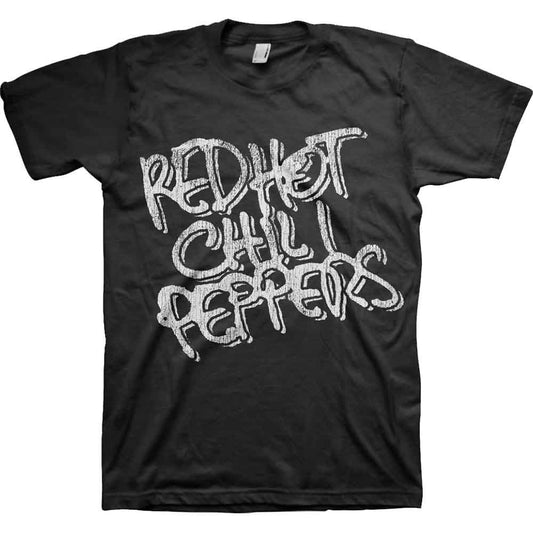 RED HOT CHILI PEPPERS Black & White Logo [T-Shirt] - Rock Band Apparel