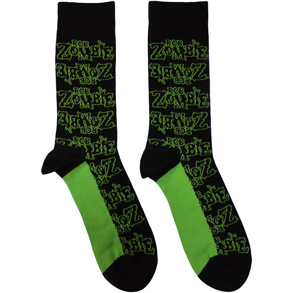 Rob Zombie Logo Repeat [Socks] - Rock Band Apparel