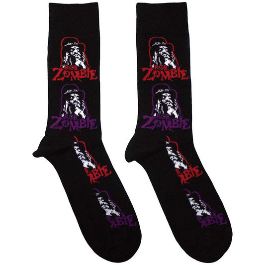 Rob Zombie Multicolour Repeats [Socks] - Rock Band Apparel