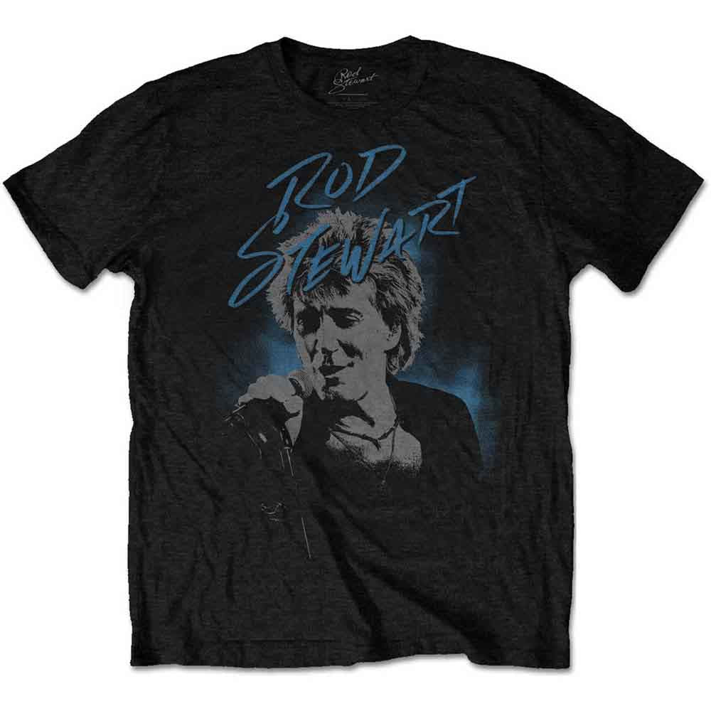 Rod Stewart Scribble Photo [T-Shirt] Black